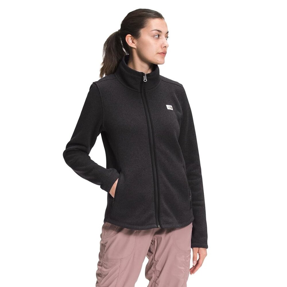 The North Face Women's Crescent Full Zip, Black Heather, Medium - NEW!